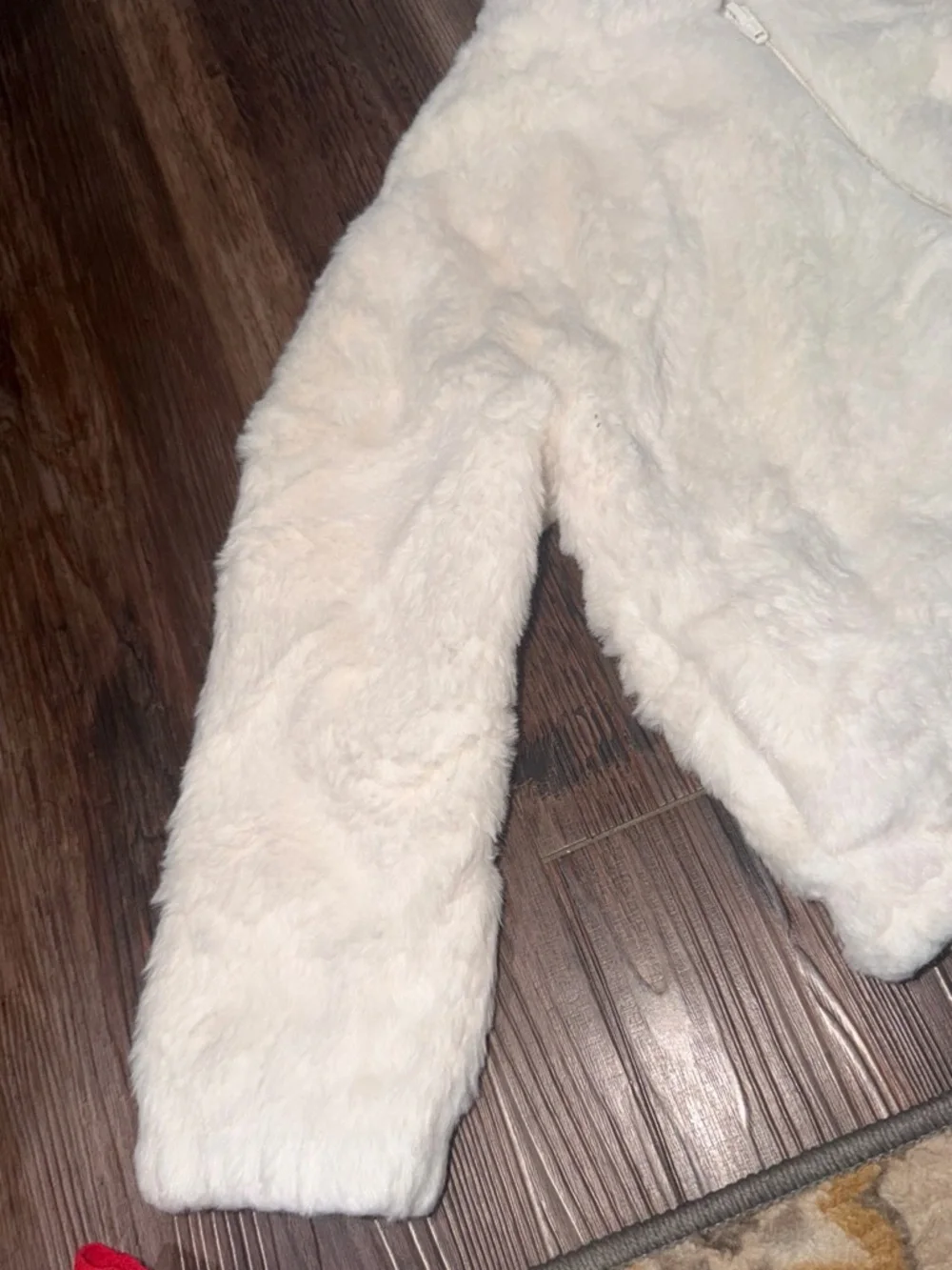 Kids Plush Full-Zip Jacket - Cream